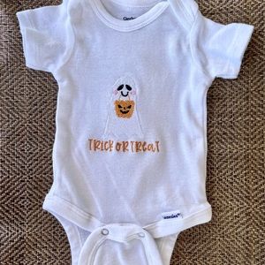Newborn embroidered Halloween onesie